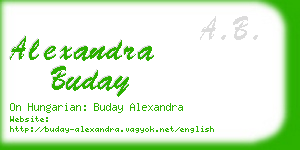 alexandra buday business card